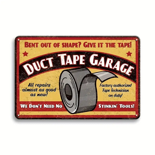Duct Tape Garage Sign